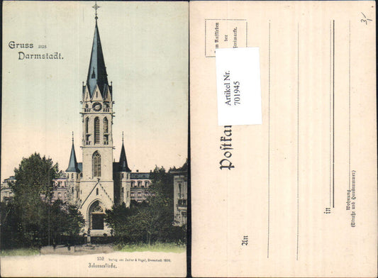 701945 Darmstadt Johanneskirche Kirche pub Zedler & Vogel 152