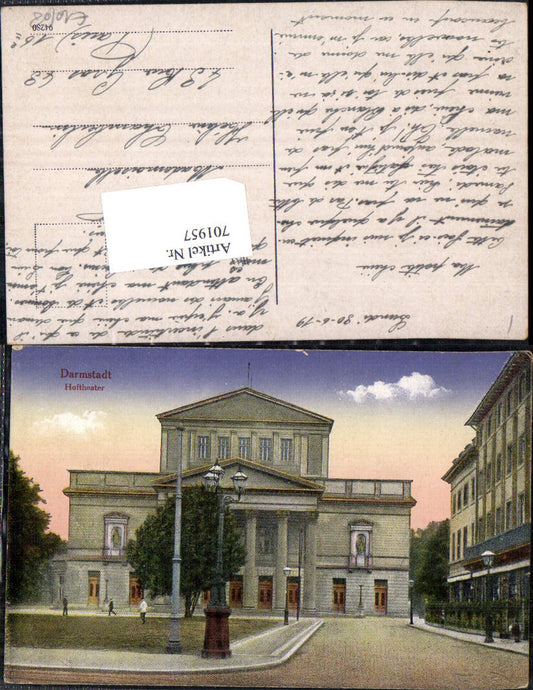 701957 Darmstadt Hoftheater Theater Laterne