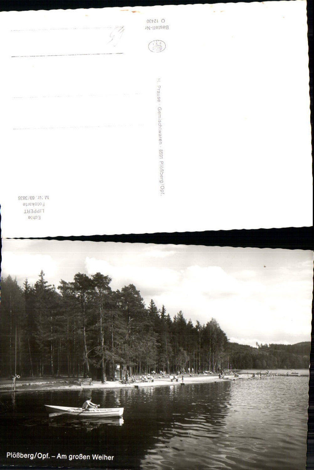 701992 Plößberg Oberpfalz Am großen Weiher Boot LK Tirschenreuth