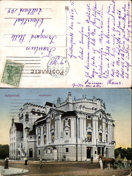 702164 Halberstadt Theater Stadttheater Kutsche gel Clausthal Zellbach