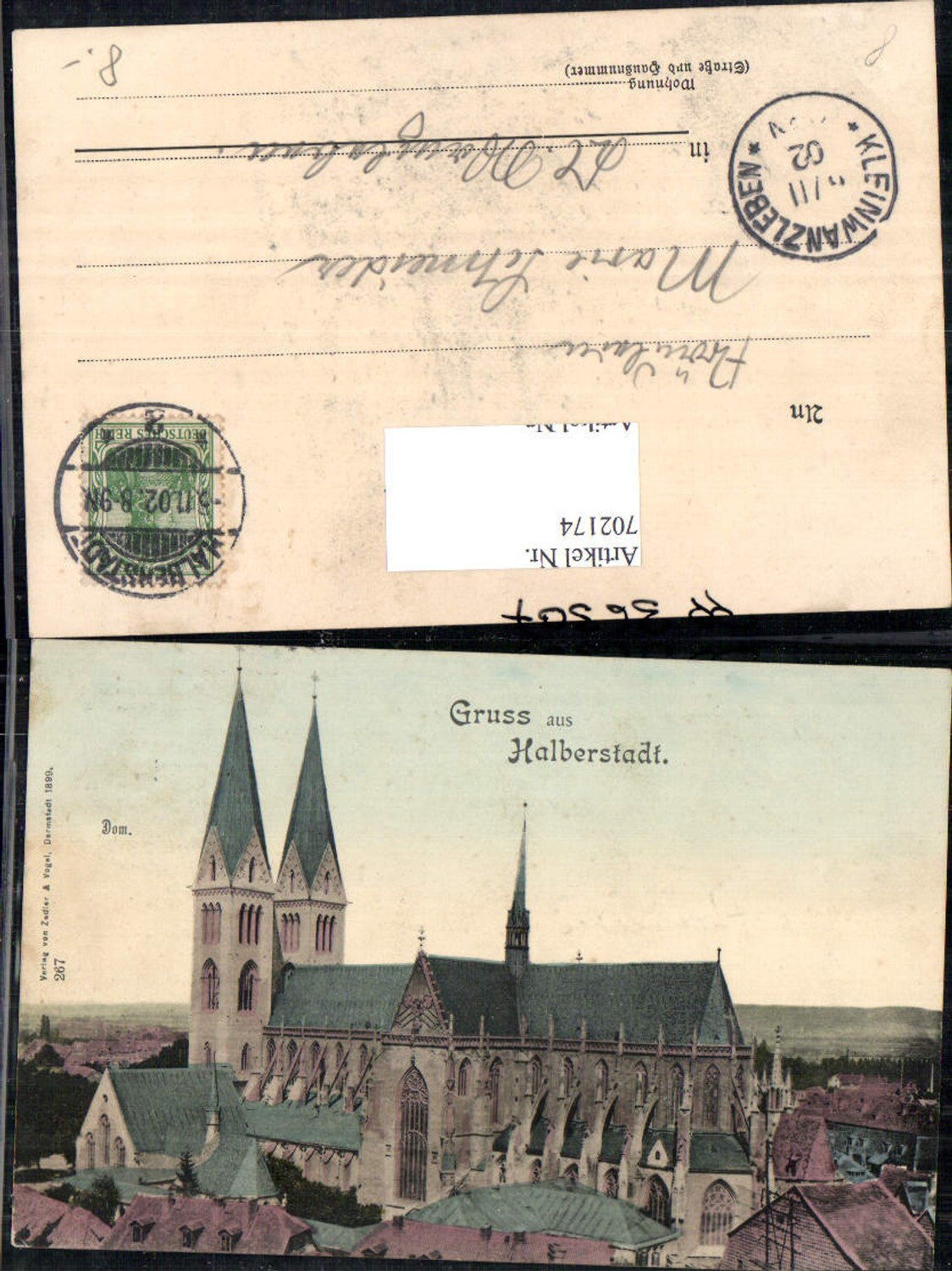 702174 Gruss aus Halberstadt pub Zedler & Vogel 267