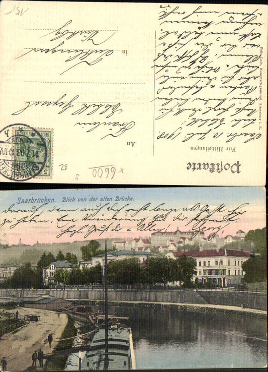 702191 Saarbrücken Blick von der alten Brücke gel Tuttlingen