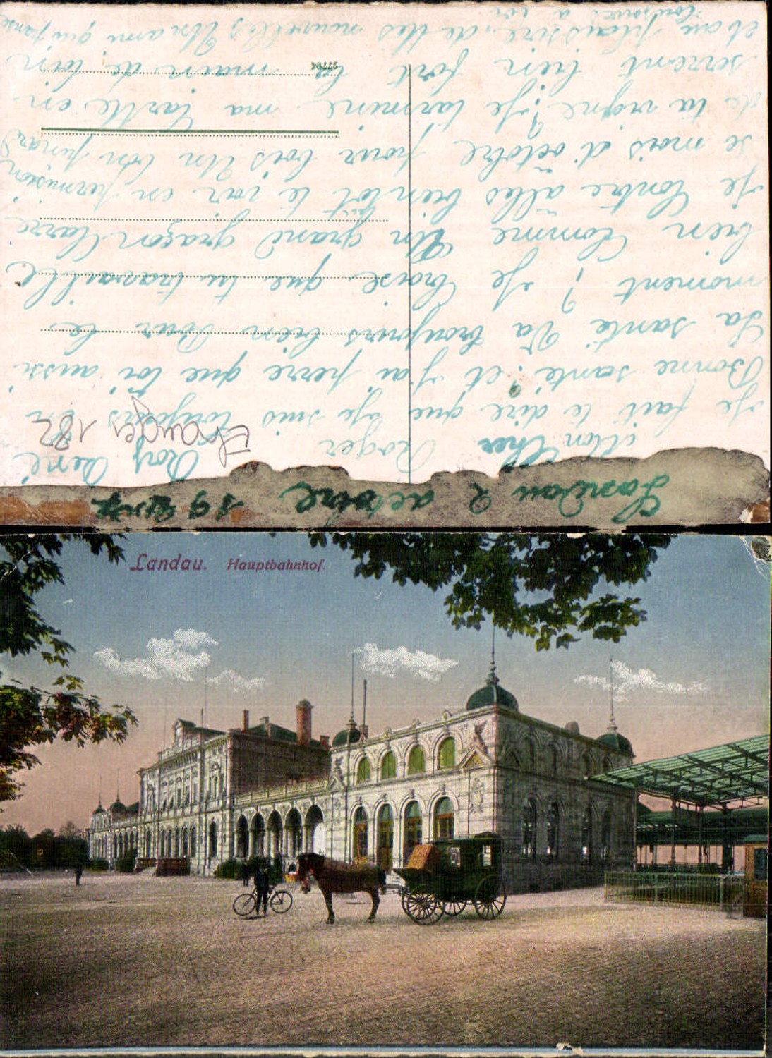702222 Landau in der Pfalz Hauptbahnhof Bahnhof Kutsche