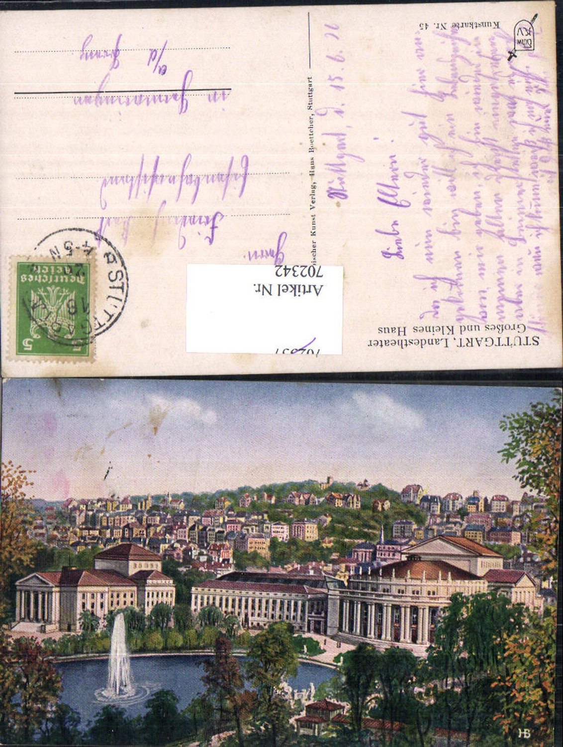 702342 Stuttgart Landestheater Theater