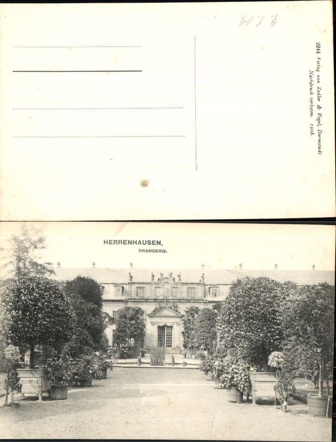 702353 Hannover Herrenhausen Orangerie pub Zedler & Vogel 2244