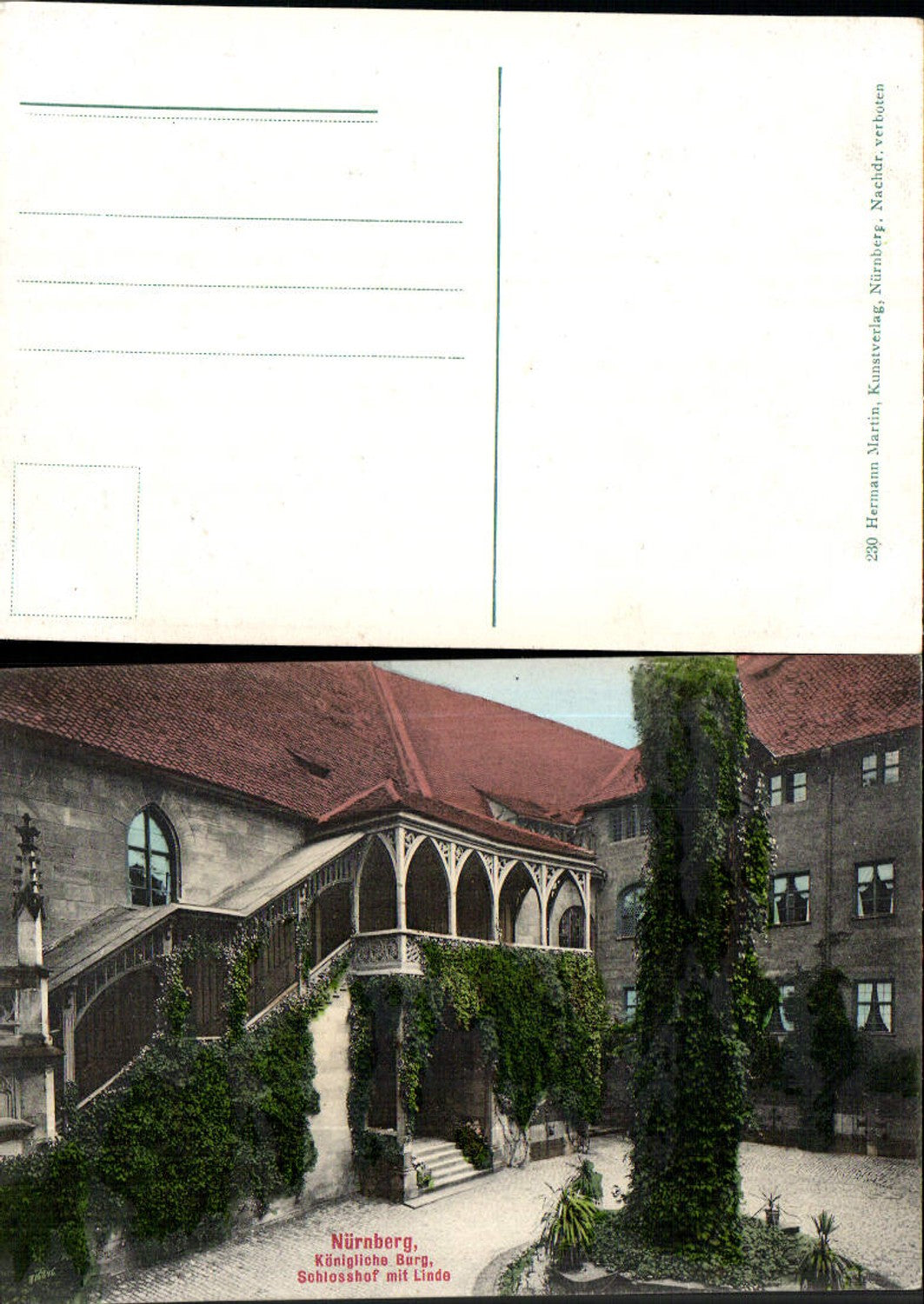 702375 Nürnberg Königliche Burg Schlosshof m. Linde