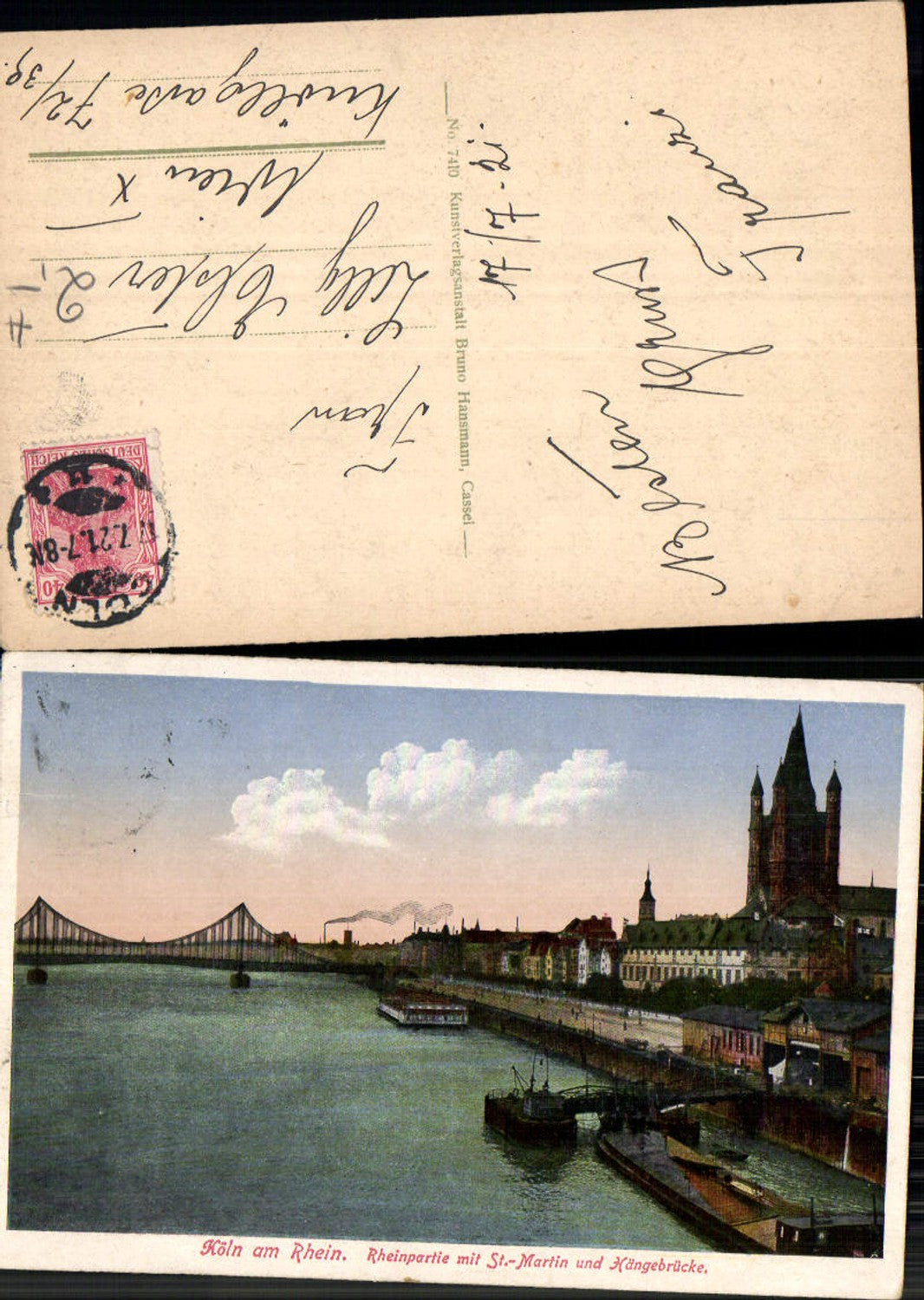 702411 Köln am Rhein Rheinpartie Hängebrücke