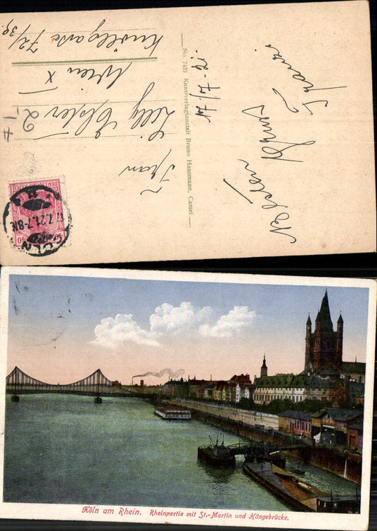 702411 Köln am Rhein Rheinpartie Hängebrücke