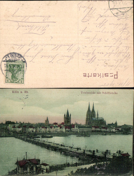 702415 Köln am Rhein Schiffbrücke Partie