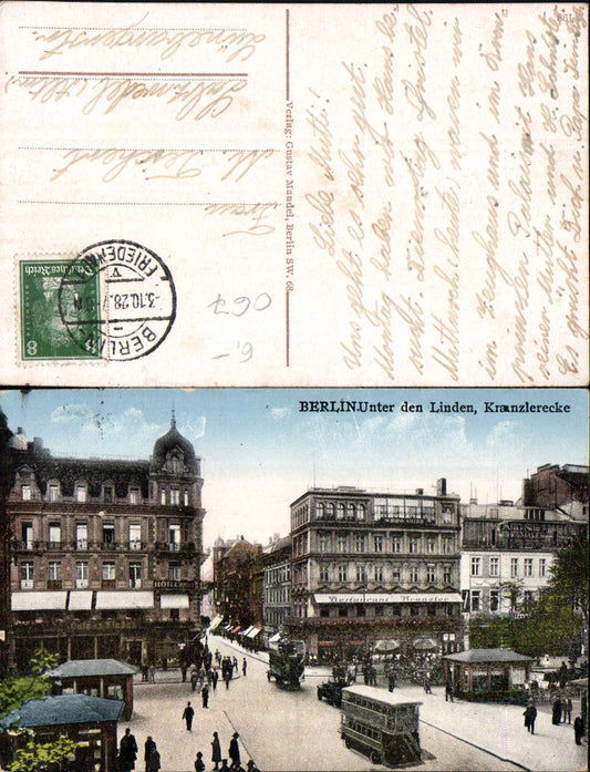 702440 Berlin Mitte Unter den Linden Kanzlerecke Bus Autobus Restaurant Kranzler