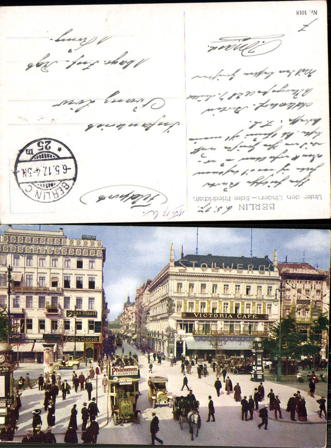 702448 Berlin Mitte Unter den Linden Stollwerck Reklame Victoria Cafe