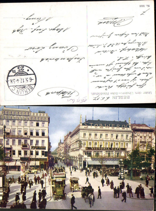 702448 Berlin Mitte Unter den Linden Stollwerck Reklame Victoria Cafe