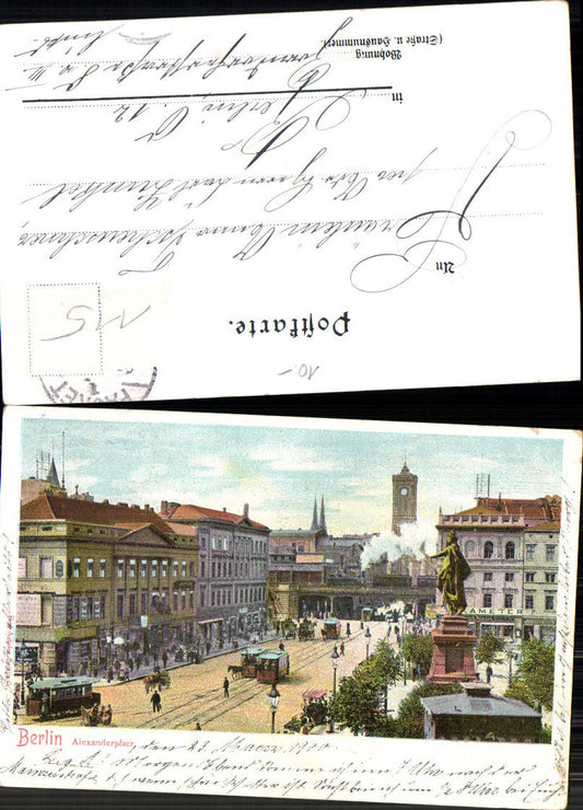 702461 Berlin Alexanderplatz Straßenbahn Pferdetram Tramway Tram