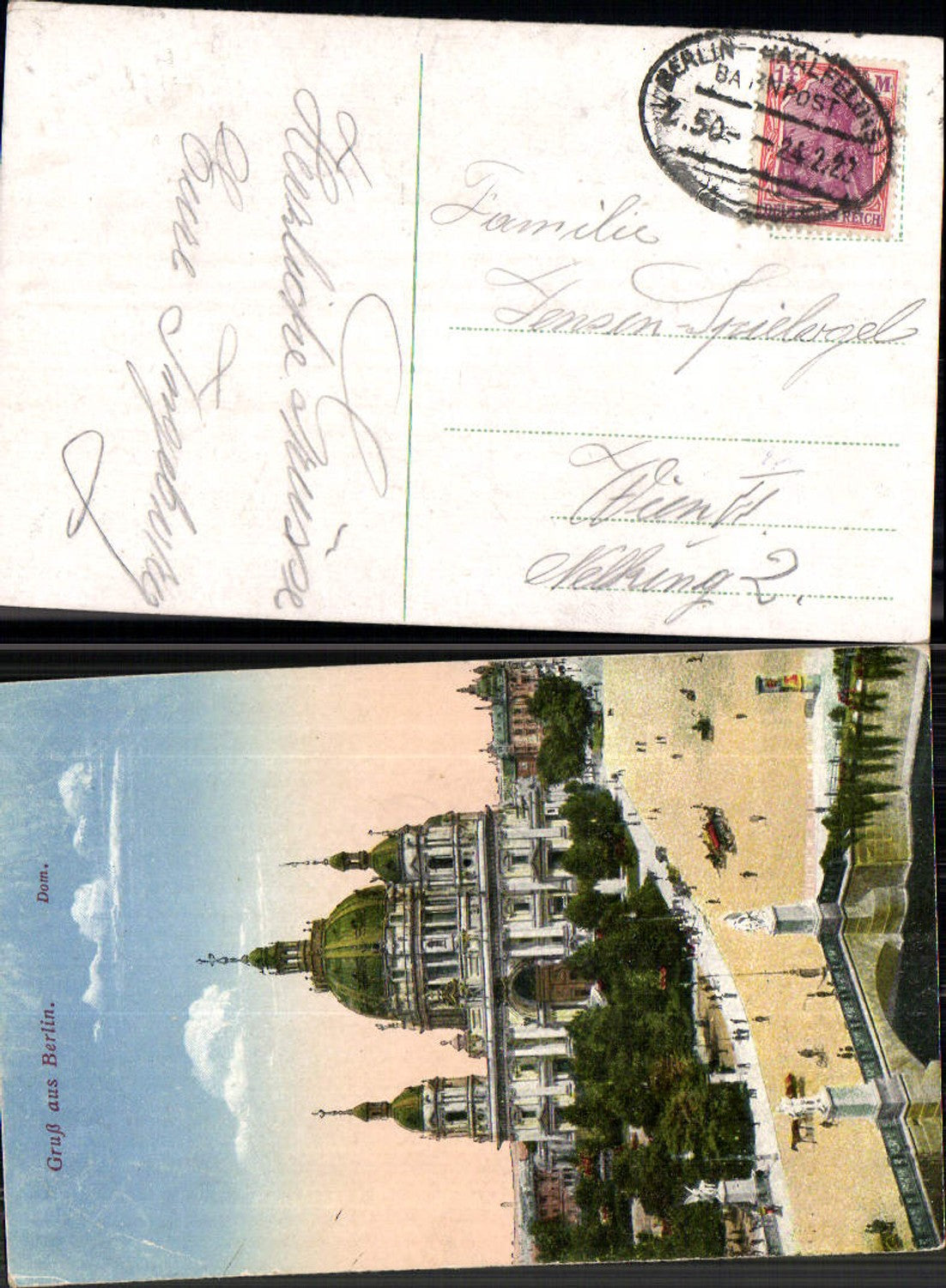 702483 Berlin Dom Bahnpost Zug 50 Berlin Saalfeld