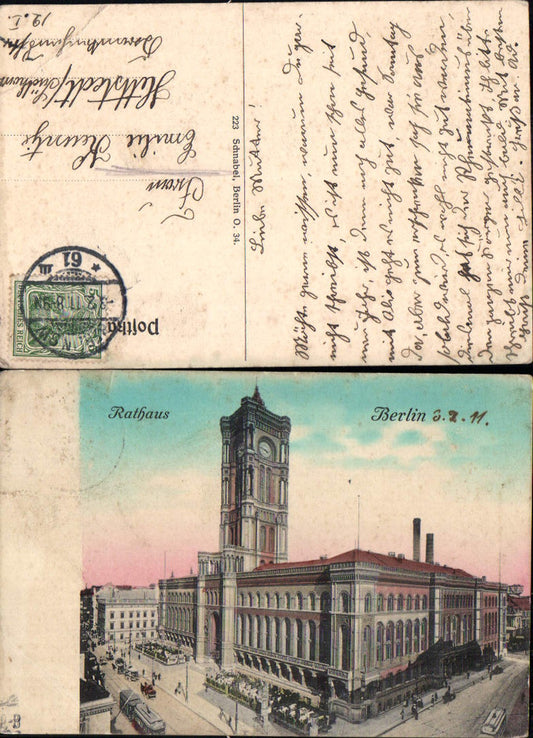 702494 Berlin Rathaus Partie gel Hettstedt Südharz