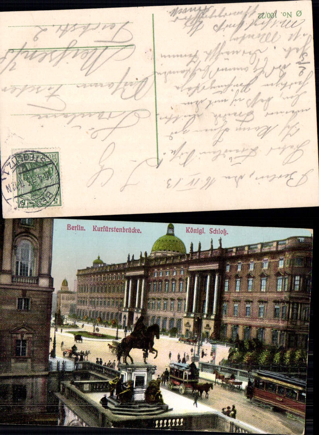 702536 Berlin Kurfürstenbrücke Pferdetram Tramway Tram
