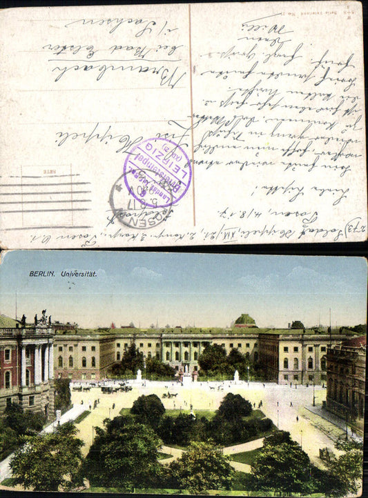 702547 Berlin Universität Feldpost Landsturm Inf. Reg. Leipzig 21