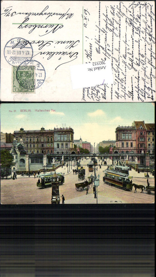 702552 Berlin Hallesches Tor Pferdetram Tram Straßenbahn Tramway