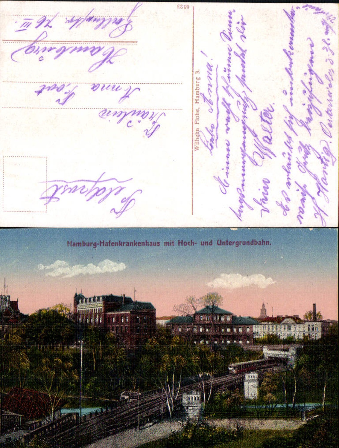 702569 Hamburg Hafenkrankenhaus Untergrundbahn U-Bahn Hochbahn
