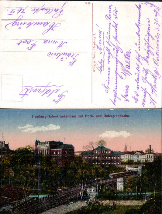 702569 Hamburg Hafenkrankenhaus Untergrundbahn U-Bahn Hochbahn