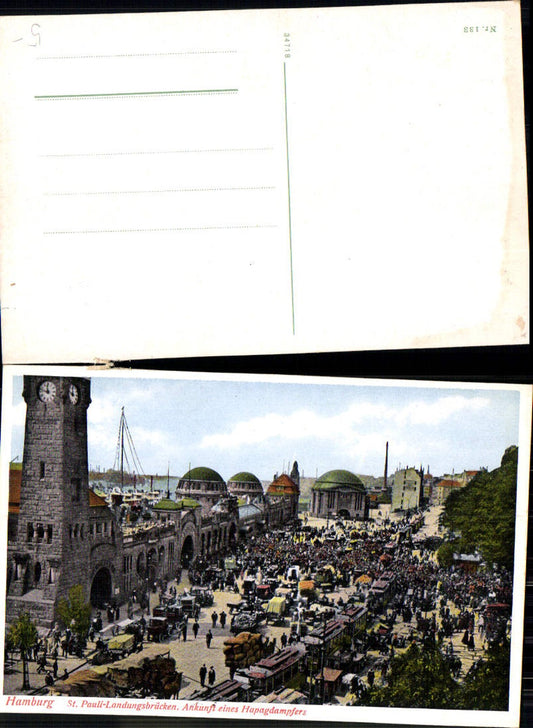 702575 Hamburg St. Pauli Hafen Landungsbrücken Hapagdampfer
