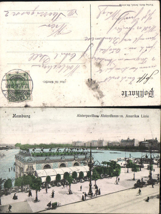 702598 Hamburg Alsterpavillon Alsterdamm Amerika Linie Partie