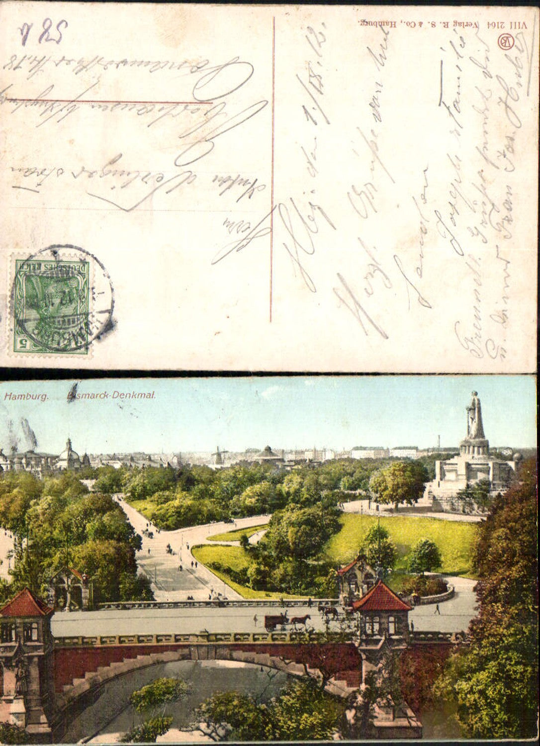 702606 Hamburg Bismarck Denkmal Brücke