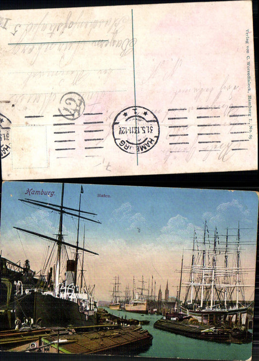 702621 Hamburg Hafen Segelschiffe