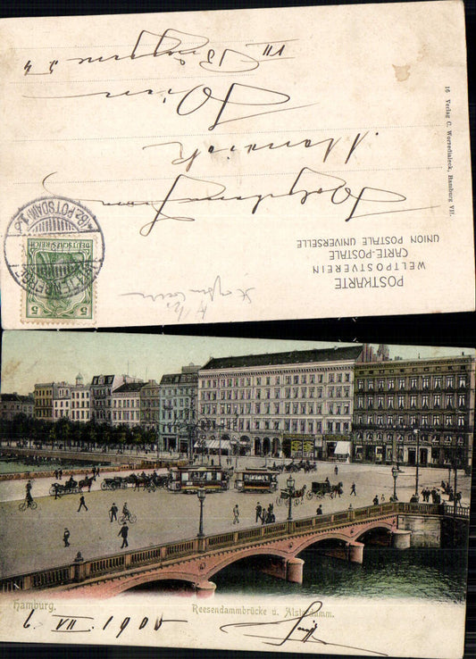 702630 Hamburg Reesendammbrücke Alsterdamm Tram Tramway Straßenbahn