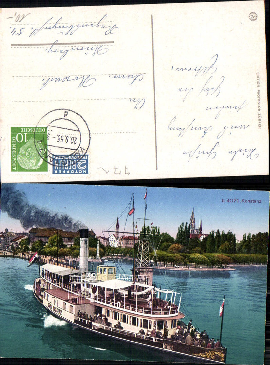 702677 Konstanz am Bodensee Dampfer Stadt Bregenz pub Photoglob b 4071
