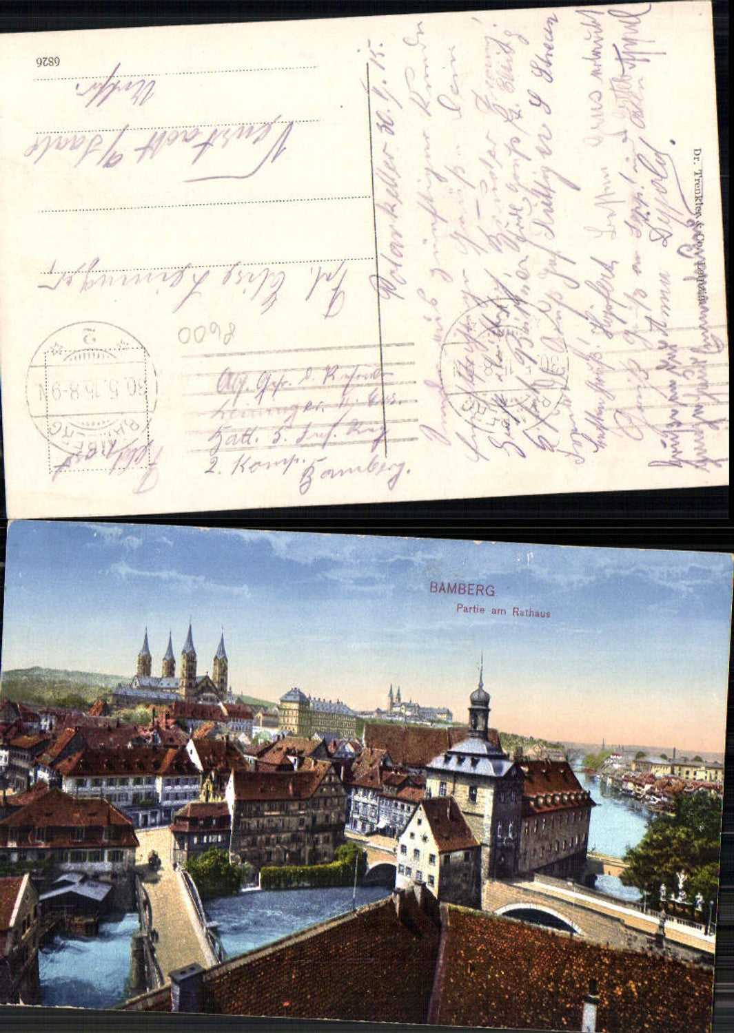 702848 Bamberg Rathaus Partie Feldpost Neustadt Saale
