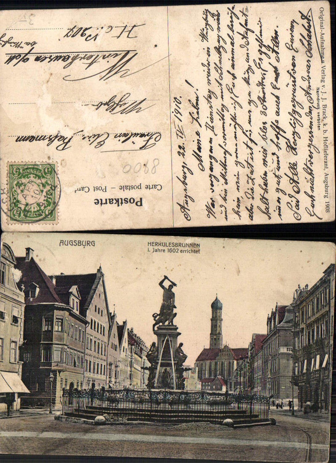 702850 Augsburg Herkulesbrunnen Brunnen pub J.J. Brack