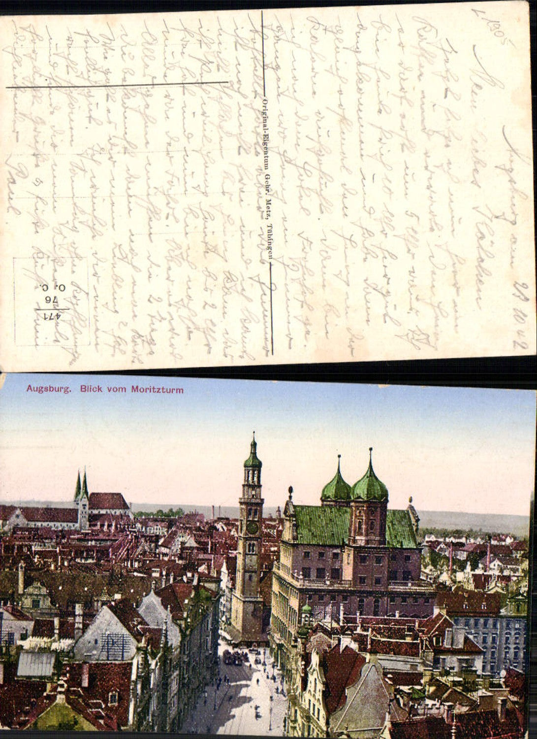 702862 Augsburg Moritzturm pub Gebr. Metz