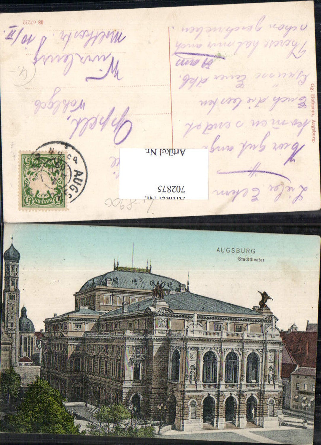 702875 Augsburg Stadttheater Theater pub Gg. Hofmann