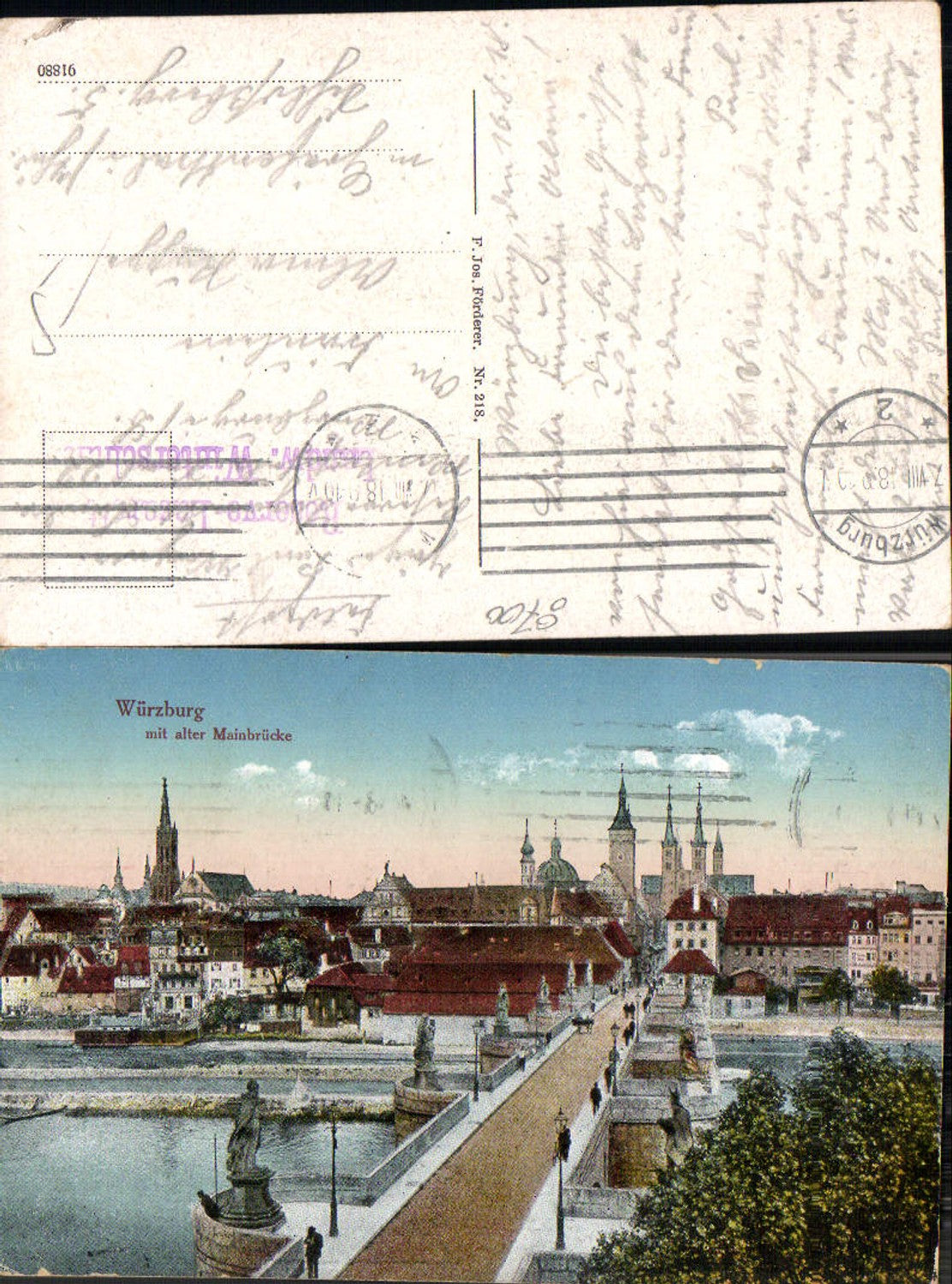 702904 Würzburg Mainbrücke gel Gräfenthal