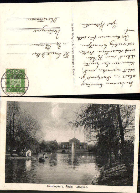 702915 Uerdingen am Rhein Stadtpark Bez. Krefeld Crefeld