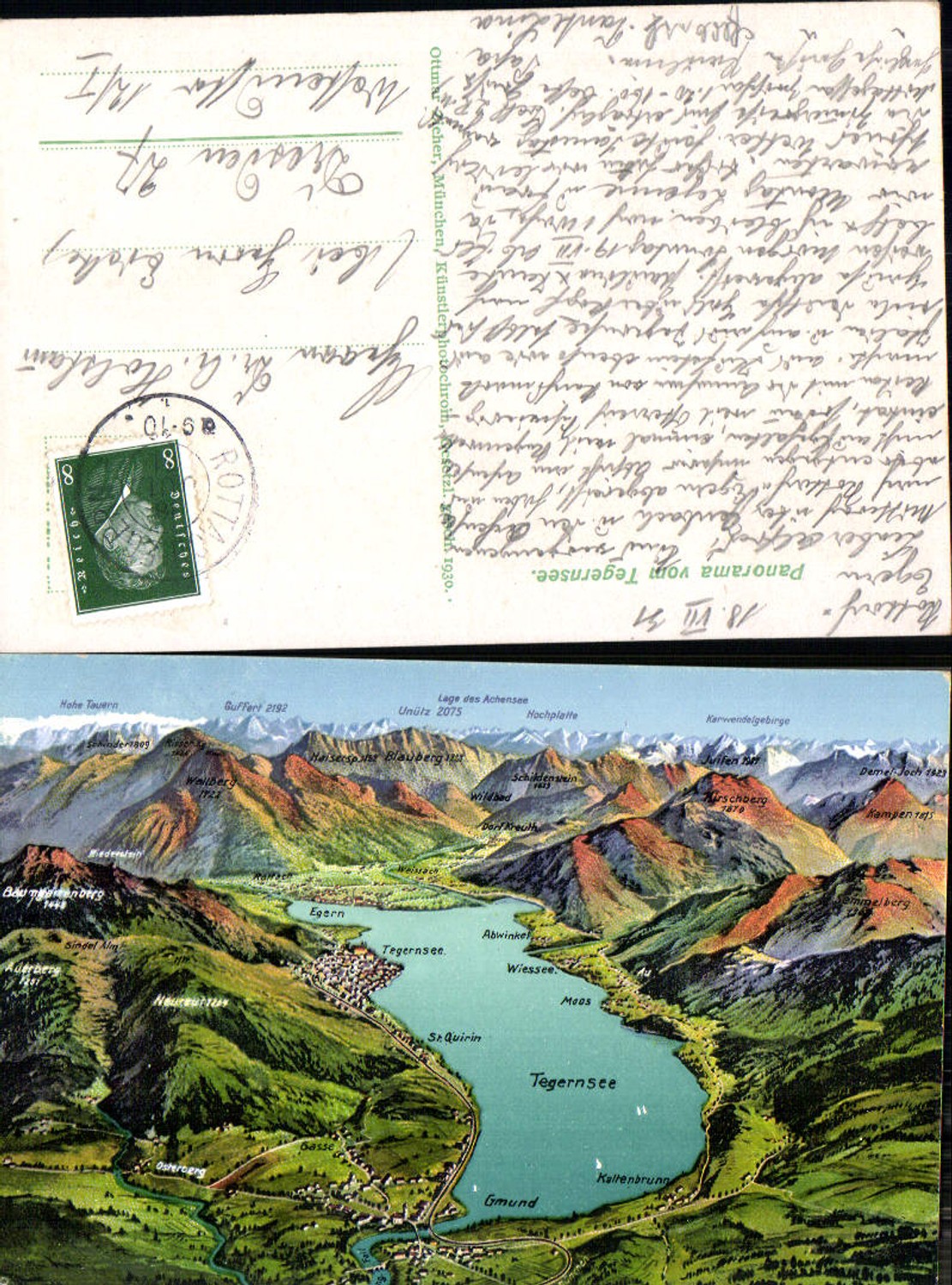702921 Vogelschau Tegernsee Gmund Egern Moos Osterberg Kaltenbrunn pub Zieher