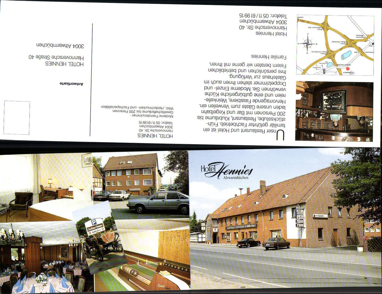 702950 Klapp-AK Altwarmbüchen b. Isernhagen Hannover Hotel Hennies