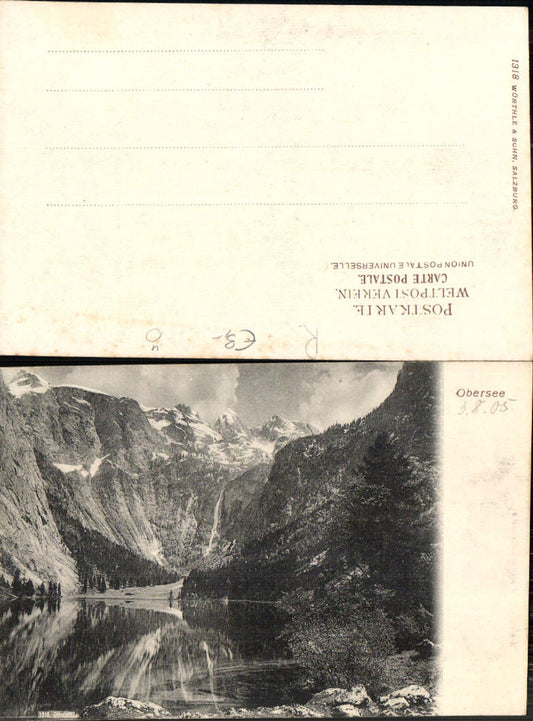 702992 Obersee b. Ramsau Berchtesgaden pub Würthle & Sohn 1318