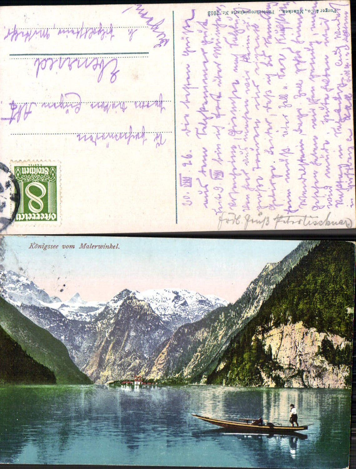 703008 Königsee Malerwinkel Boot pub Purger & Co. 1013 gel Ebenried Allersberg Freystadt LK Roth