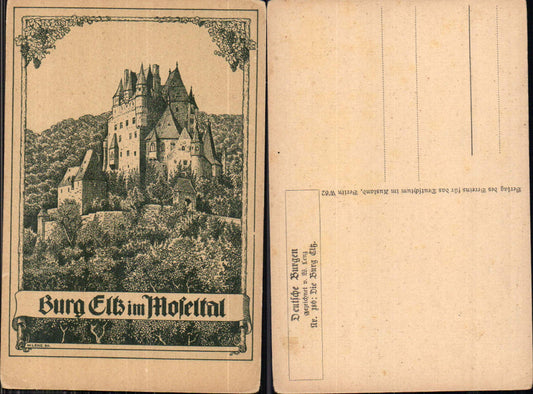 703020 Künstler AK W. Lenz Burg Eltz im Moseltal Mosel Wierschem Maifeld