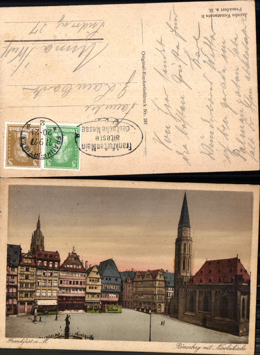 703026 Frankfurt am Main Römerberg Nicolaikirche gel Unna Westfalen