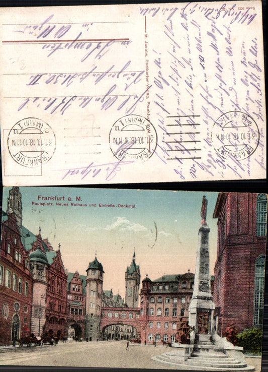 703031 Frankfurt am Main Rathaus Einheits Denkmal Feldpost