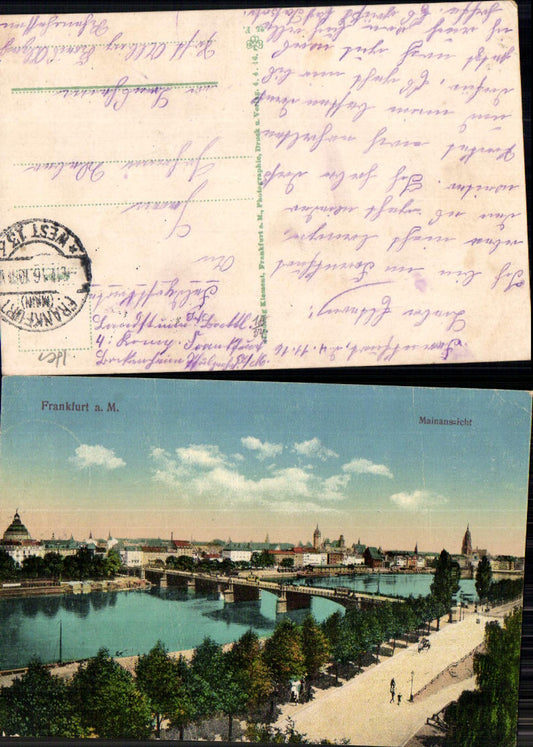 703039 Frankfurt am Main Mainbrücke Brücke Dampfer