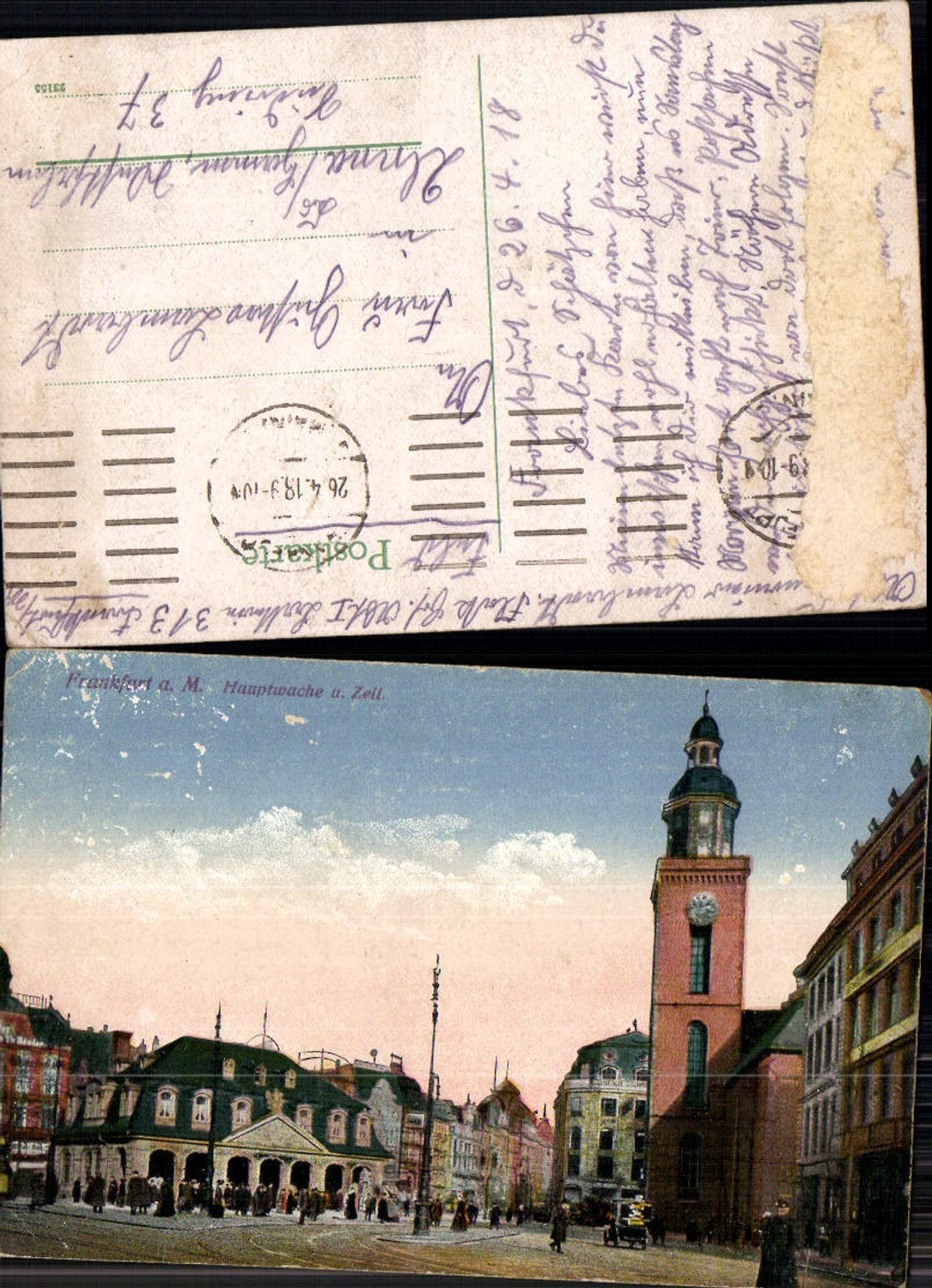 703044 Frankfurt am Main Zeil Hauptwache Feldpost Unna Hamm