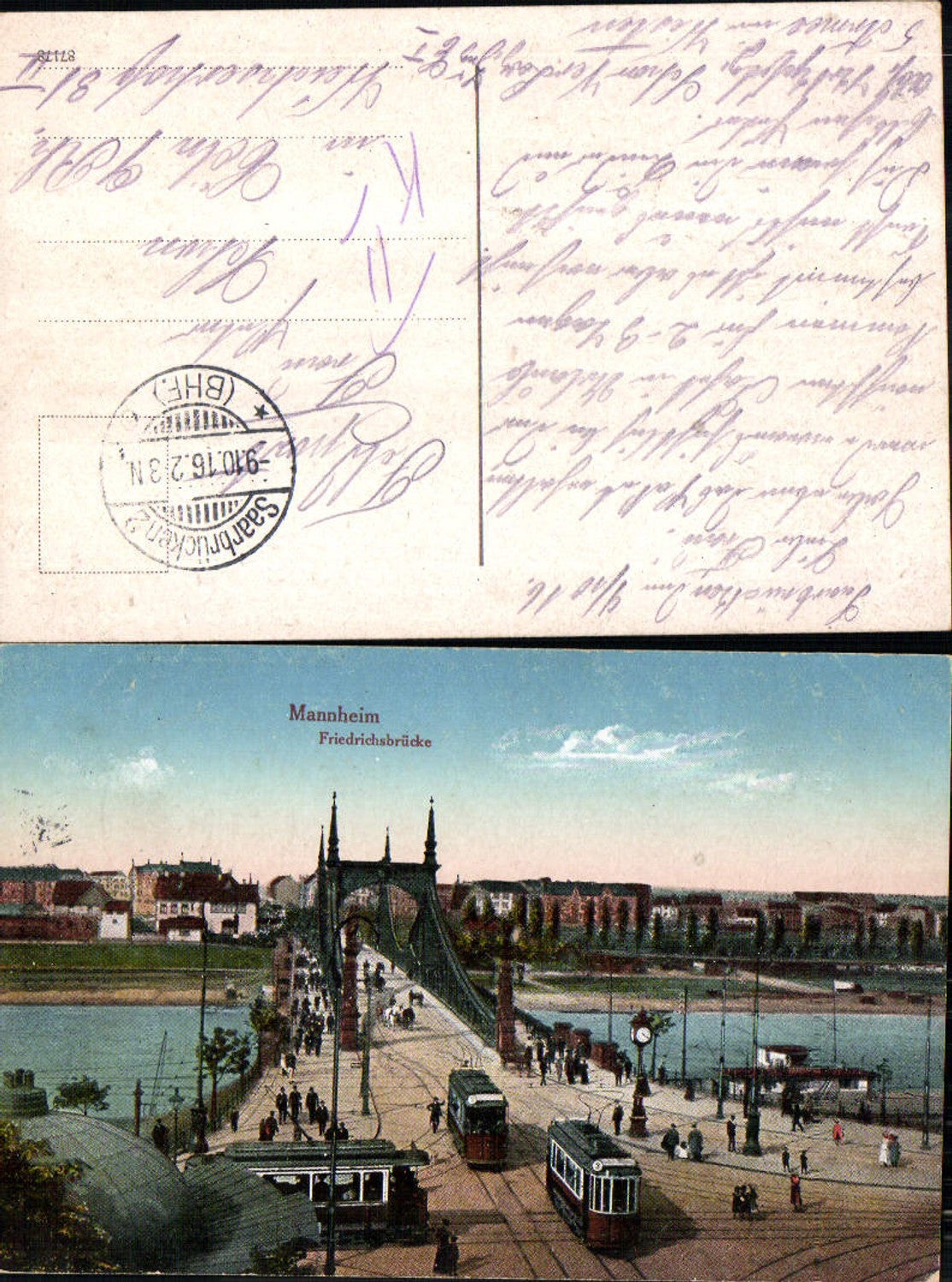 703093 Mannheim Friedrichsbrücke Straßenbahn