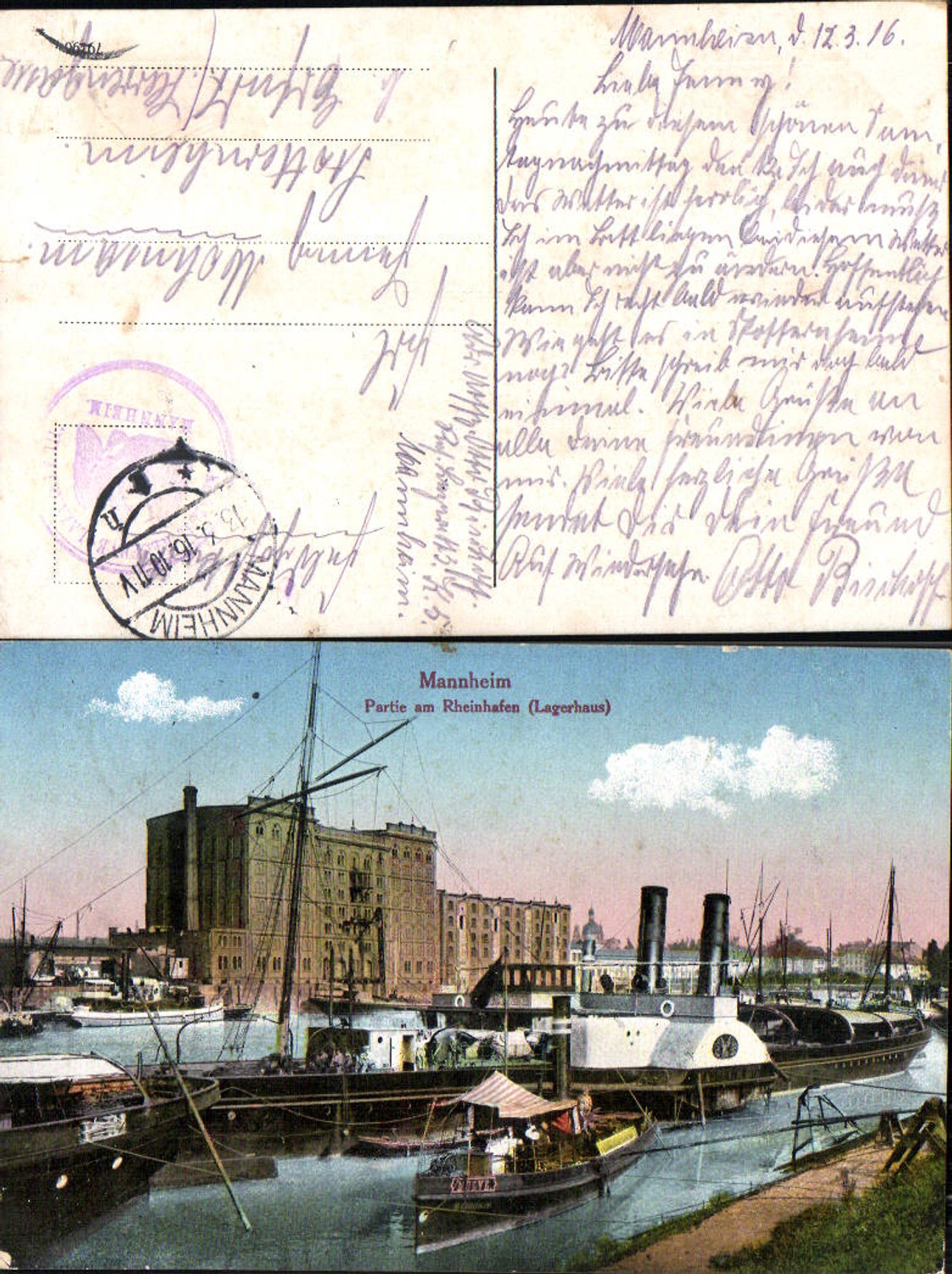 703095 Mannheim Wasserturm gel Kappel Ettenheim Grafenhausen pub Hepp 23126