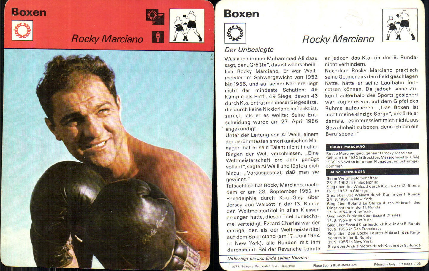 703148 Sportler Rocky Marciano Boxer Boxen Boxsport