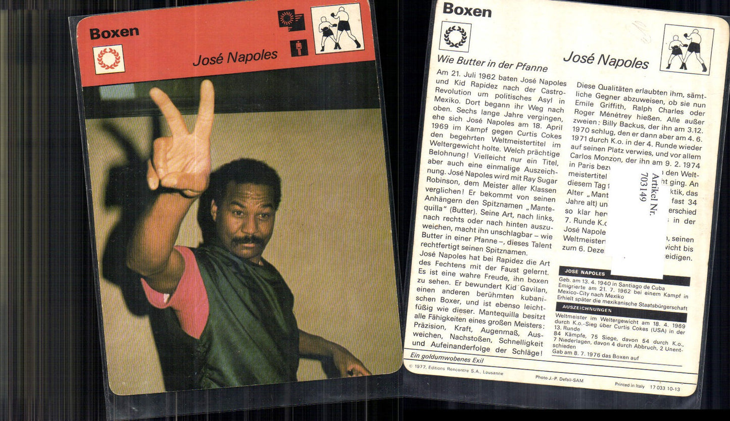 703149 Sportler Jose Napoles Boxer Boxsport Boxen