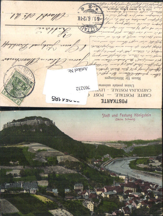 703232 Stadt u. Festung Königstein Sächsische Schweiz